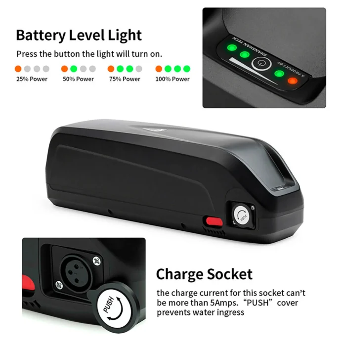 Batería de Litio 48V20AH - Con Leds Indicadores de Voltaje