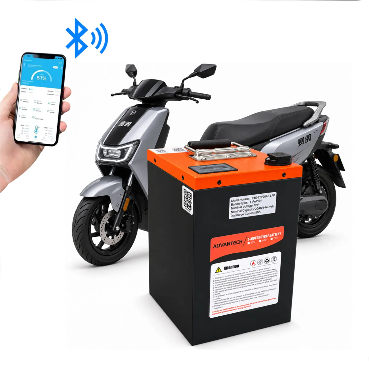 Batería Lifepo4 72V20AH - Para Moto Eléctrica